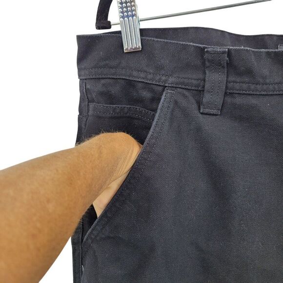 Elijah Berle Mens Loose Fit Skateboarding Pants Blk Sz 38 Carpenter Jeans Flame - Picture 8 of 14